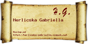 Herlicska Gabriella névjegykártya